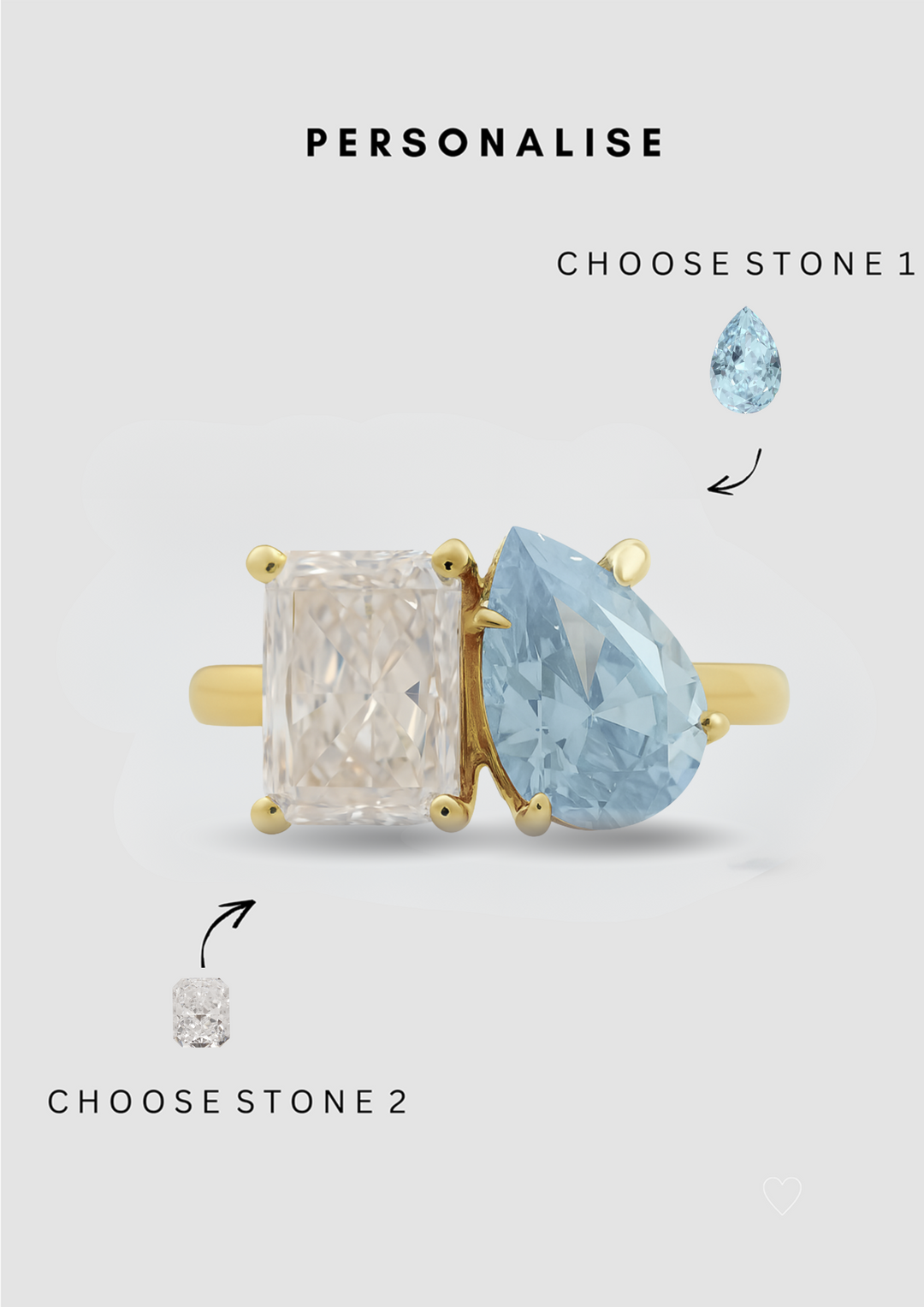Small "You & Me" Alara Birth Month Ring