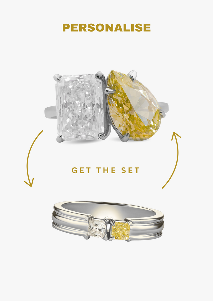 The "You & Me" Alara Birth Month Ring Set