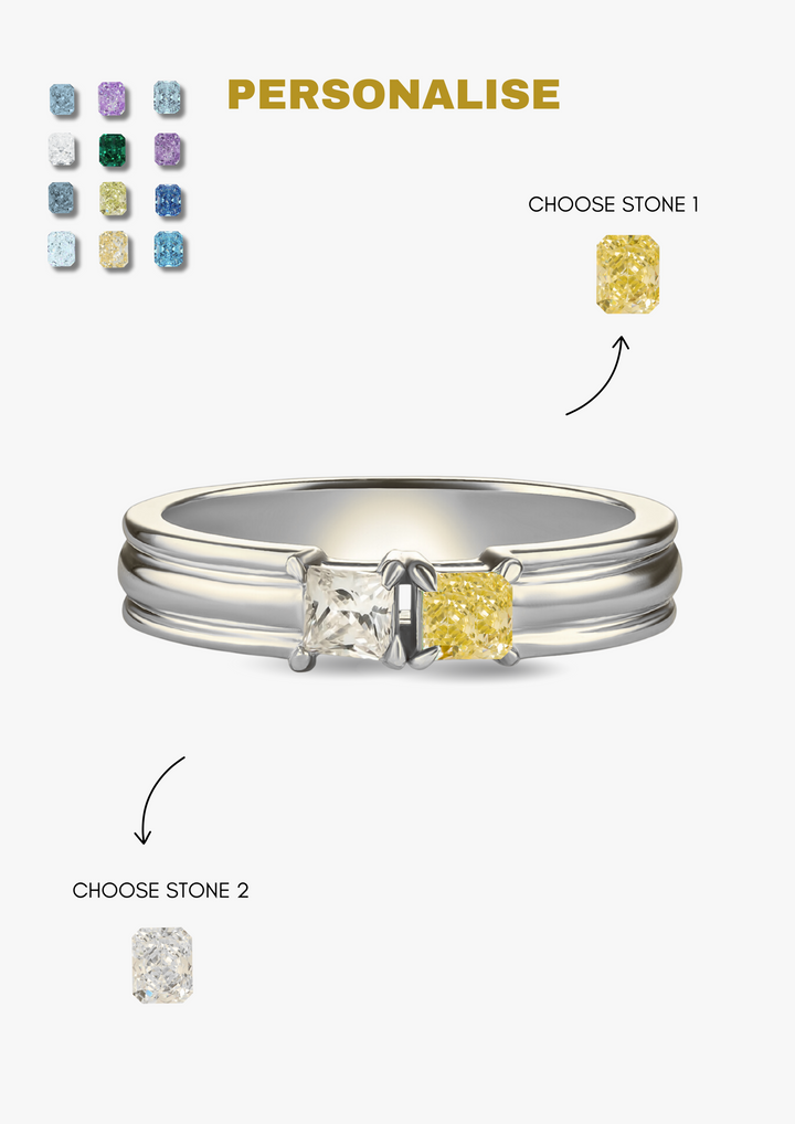 Unisex "You & Me" Alara Birth Month Ring