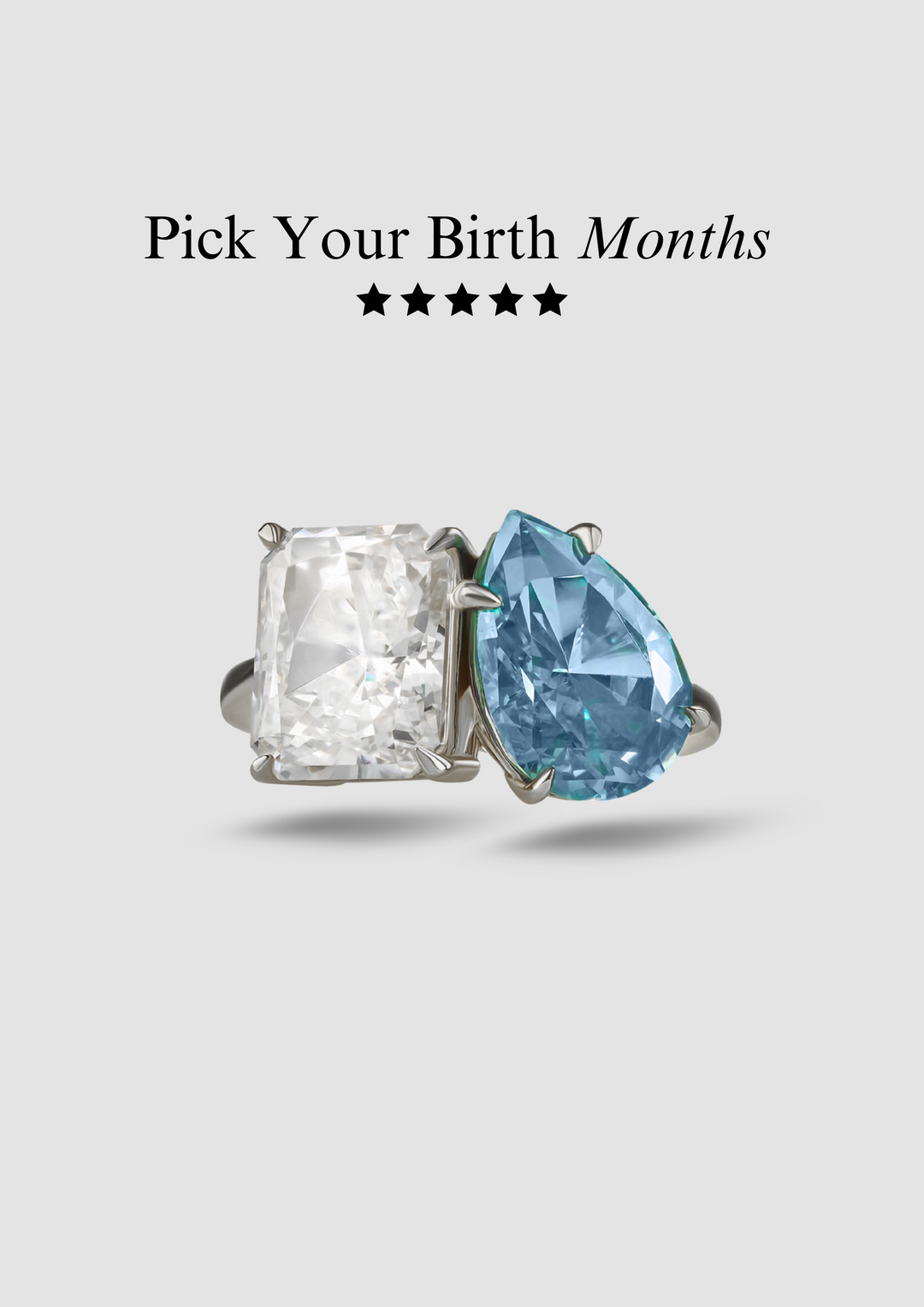 Small "You & Me" Alara Birth Month Ring