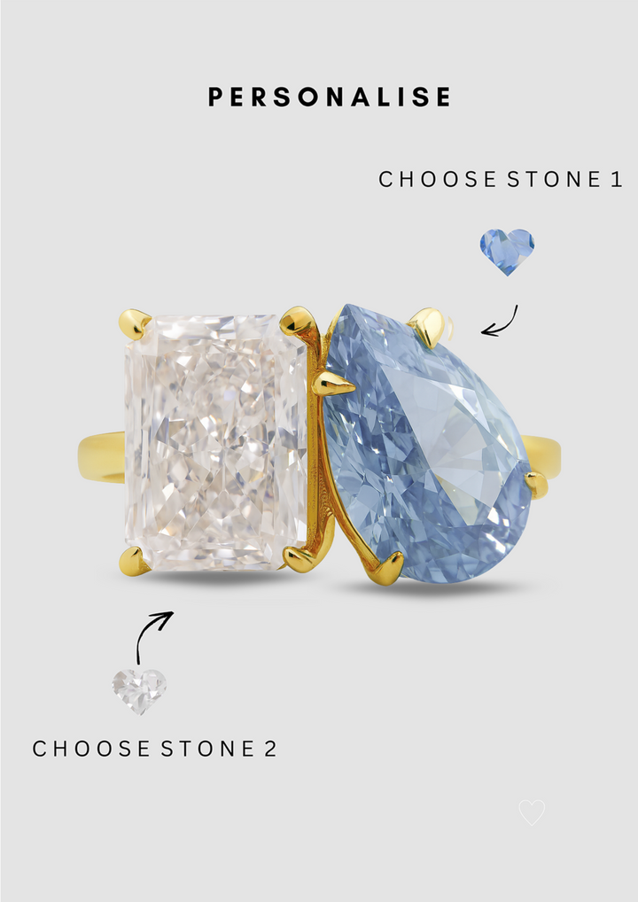 The "You & Me" Alara Birth Month Ring Set