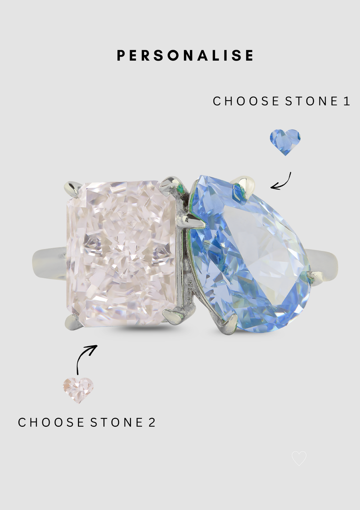 The "You & Me" Alara Birth Month Ring Set