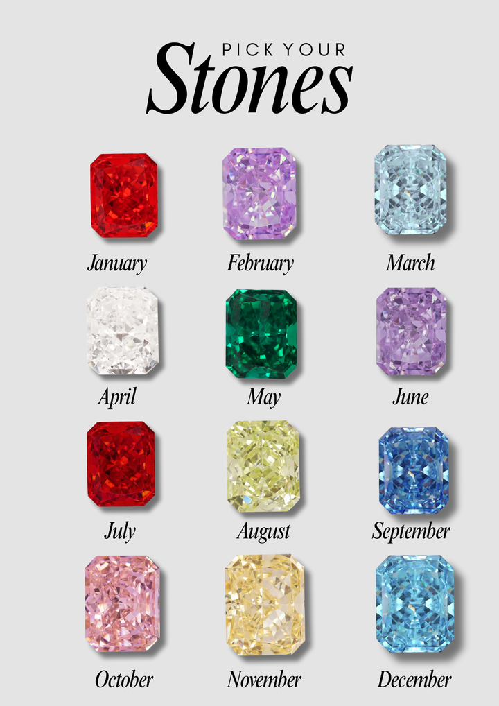 The "You & Me" Alara Birth Month Ring Set