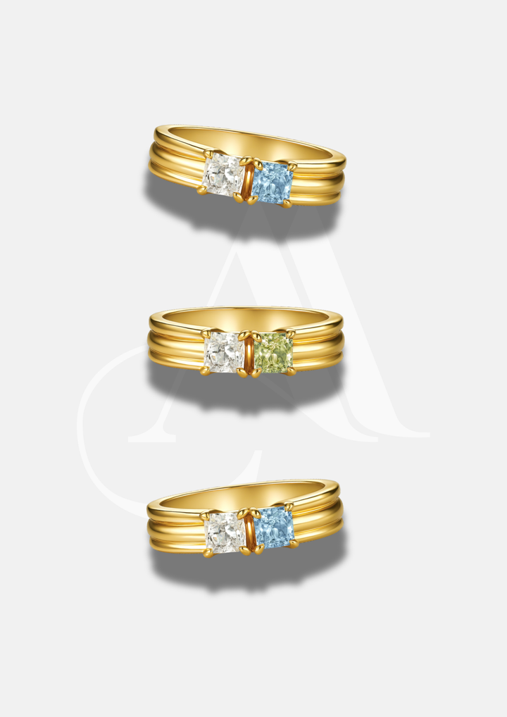 Unisex "You & Me" Birth Month Ring