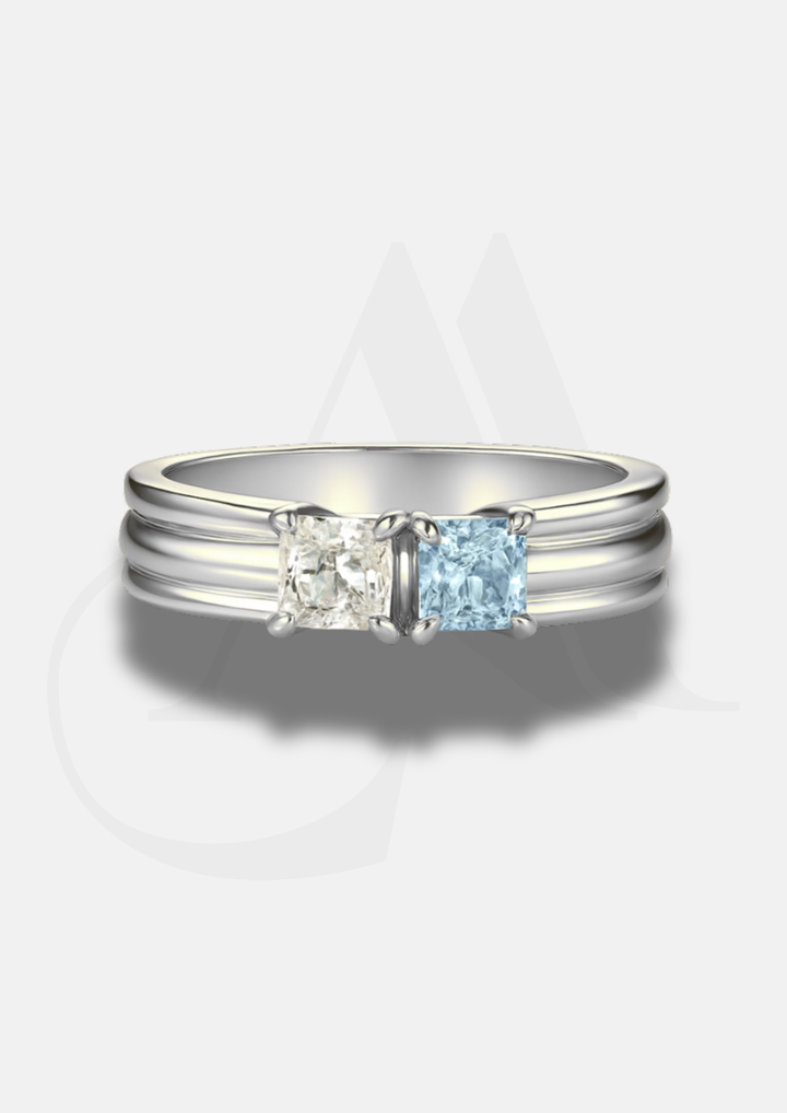 Unisex "You & Me" Birth Month Ring